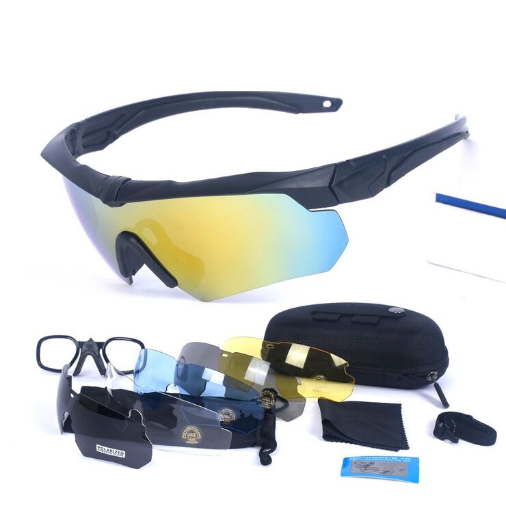 Очки защитные противоударные тактические +6 насадки 6镜片套装