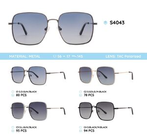 Metal frame polarized sunglasses S4043