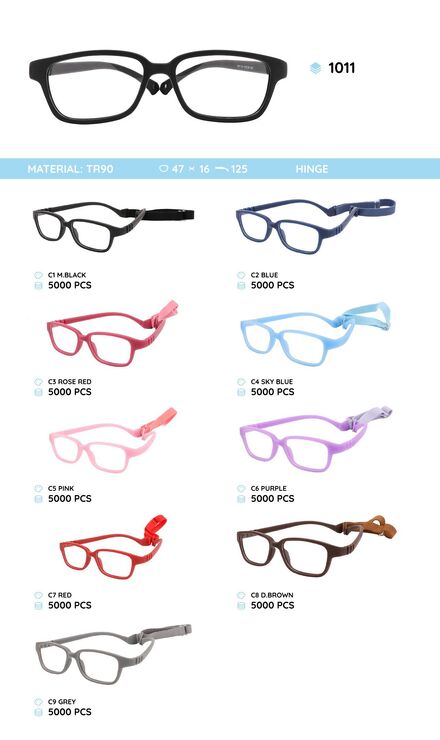 TR90 plastic eyeglasses frame for kids 1011TR