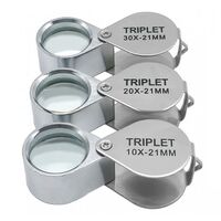 Folding magnifier 1152-XX, diameter: 21 mm, magnification: 10X, 20X, 30X