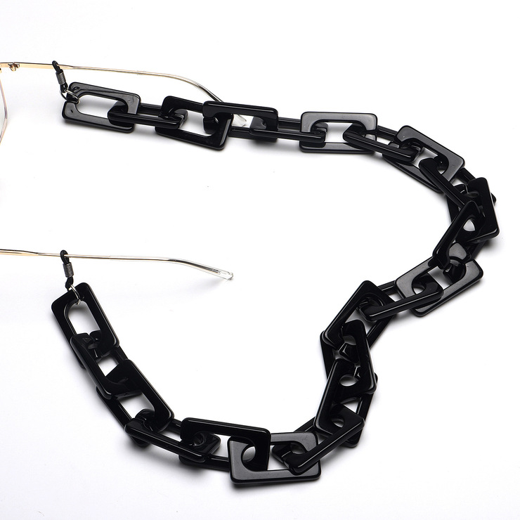 Black acrylic eyeglass chain GB063