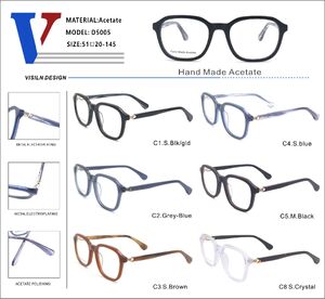 Plastic acetate frame with spring hinges D5005-DA