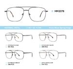 Metal men's frame for glasses with spring hinges MM2078