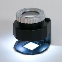 Portable pocket magnifier with backlight and UV light 新小六灯, diameter: 30 mm, magnification: 30X