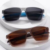 Plastic polarized retro square rimmed sunglasses Elit 23G27-EL