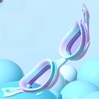 Очки для плавания детские (3-14 лет) водонепроницаемые с защитой от запотевания, с шапочкой, YJ627-YU