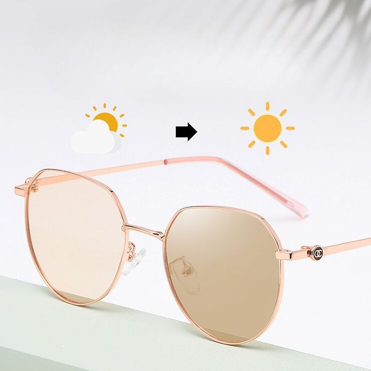 Photochromic glasses with blue light and UV protection 9653-GT