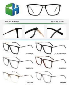 Plastic acetate frame with spring hinges CH7805-DA