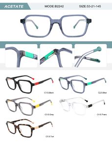 Оправа пластиковая из ацетата мужская с флексом B2242-DA