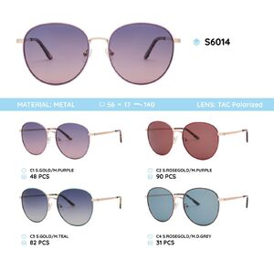 Metal frame polarized sunglasses S6014