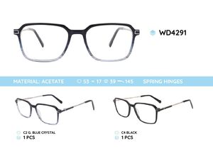 Plastic acetate eyeglasses frame for men with spring hinges WD4291