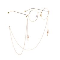 Металлическая нескользящая цепочка золотого цвета, с подвеской танцоры, для очков и масок GL822