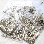 Set of rhinestones with flat bottom for decorating frames and glasses PD0022, colors: white and AB, 1.3-6.5 mm (price per package, min. orde