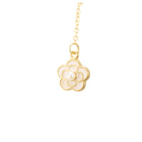 Gold-colored metal non-slip chain, with pendant flower, for glasses and masks GA017