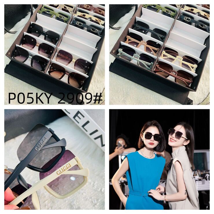 Polarized metal + TR90 sunglasses P05KY 2909