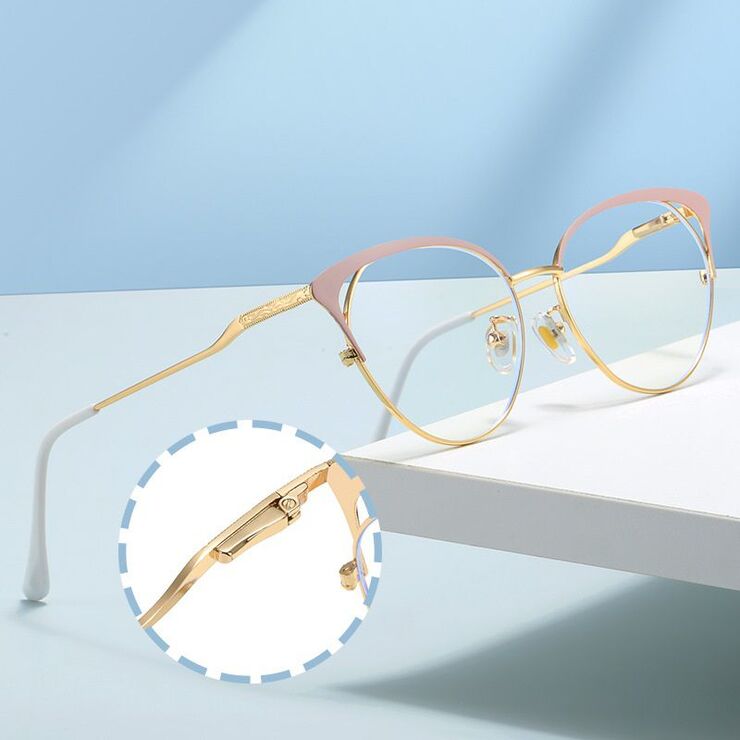 Metal eyeglasses Blue ray cut KY3037