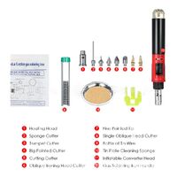 Soldering kit, 12 items, with gas soldering pen VA-105K