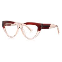 Plastic cat-eye TR90 frame for glasses with UV and Blue Ray Cut protection More LS021