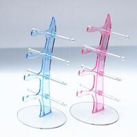 Tabletop plastic glasses stand 