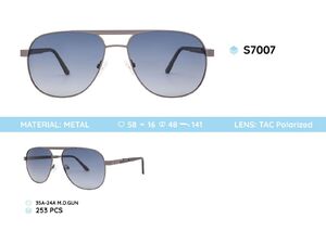 Metal frame polarized sunglasses S7007