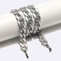 Large size silver plastic non-slip chain, for glasses and masks GL1605
