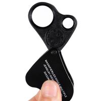 Folding magnifier with universal backlight 9889-1-XX, dimensions: ⌀22 mm, ⌀12 mm. Magnification: 30Х, 60Х