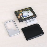 Portable pocket magnifier with backlight 4B-3-1, size: 45*45 mm, ⌀20 mm, magnification: 3X, 6X