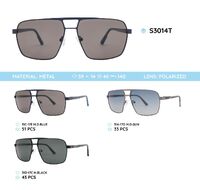 Metal frame polarized sunglasses S3014T