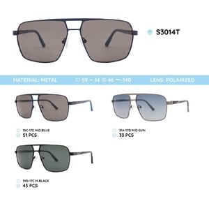Metal frame polarized sunglasses S3014T