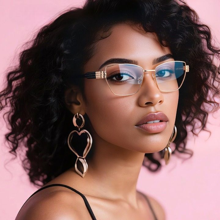 Оправа женская металлическая + пластик TR90, линзы-блюблокеры с защитой от ультрафиолета и синего света More FCS3162