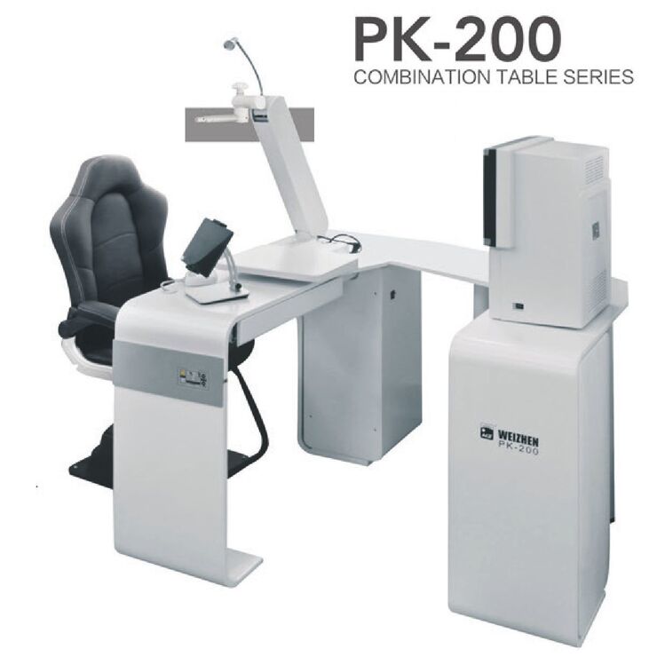 Ophthalmologist workstation, combined table + chair PK-200, tabletop 1100*400 mm