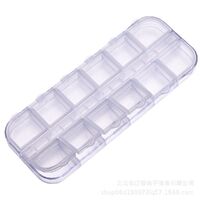 Коробка под аксессуары для маникюрных и ювелирных изделий, 12 отсеков-HZ0004