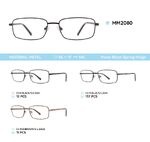 Metal men's frame for glasses with spring hinges MM2080