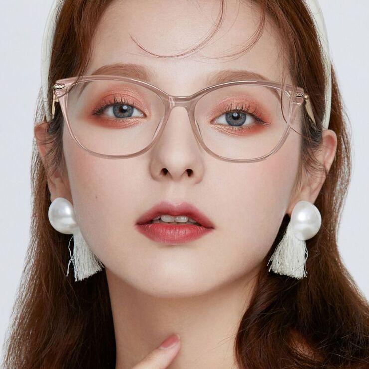 Оправа женская пластиковая из материала TR90 + металл, линзы с защитой от ультрафиолета и синего света More LS243