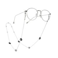 Metal non-slip chain, with pearl beads, for glasses and masks GL583