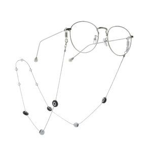 Metal non-slip chain, with pearl beads, for glasses and masks GL583