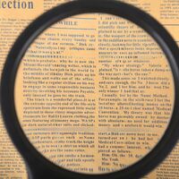 Magnifier with universal backlight, magnifying glass with handle 70108-XX, diameter 108 mm, magnification: 4Х, 30Х