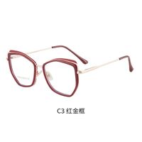 Combined frame (metal + TR90) or glasses with blue light protection, with spring hinges FA87180