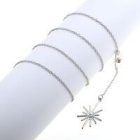 Metal non-slip chain, with pendant snowflake with pearl, for glasses and masks GL788
