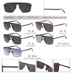 Polarized metal + carbon fibre sunglasses with nylon lenses for men Romonis P8977-R