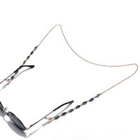Gold-colored metal non-slip chain, with crystal, for glasses and masks GL1262