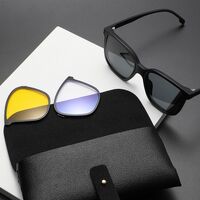 Оправа пластиковая из поликарбоната + 3 раздельные поляризационные солнцезащитные насадки (клипон) на магните + футляр El Dorado EL9806