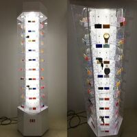 Стойка-витрина акриловая напольная вращающаяся для очков, оправ, футляров и аксессуаров 16000-42