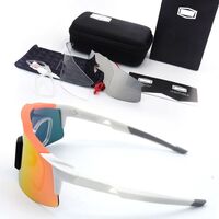 Safety shockproof sports goggles with 3 caps 骑行套装-109-带近视