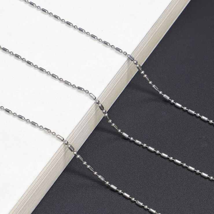 Металлическая нескользящая цепочка серебряного цвета, для очков и масок GS017