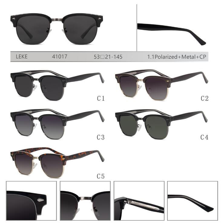 Polarized metal + CP sunglasses for women Leke LK41017