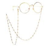 Metal non-slip chain, with airplane and beads, for glasses and masks GL075