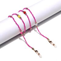 Metal non-slip chain, with round and rice beads, for glasses and masks GL1286