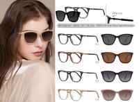 Оправа для очков пластиковая TR90+CP с защитой от синего света, с флексом + поляризационная солнцезащитная насадка (клипон) Leke LK8843