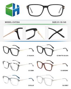 Plastic acetate frame with spring hinges CH7204-DA